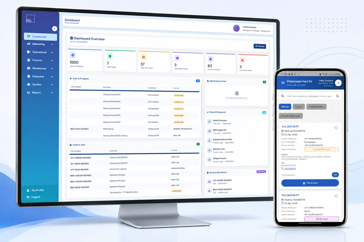Cuplikan visual proyek Sangaku Interactive: ERP Aroma Delivery System